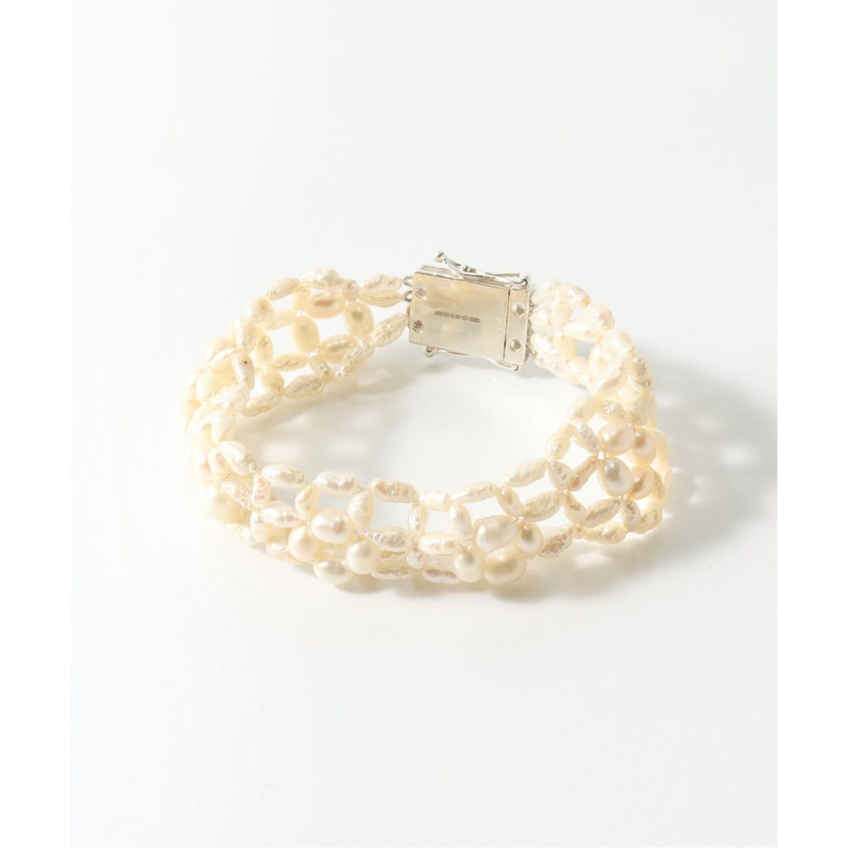 [}C]BLEUE BURNHAM (u[ o[i) WOVEN ANTIQUE PEARL BRACE/GfBtBXiEDIFICEj \m^J[ K