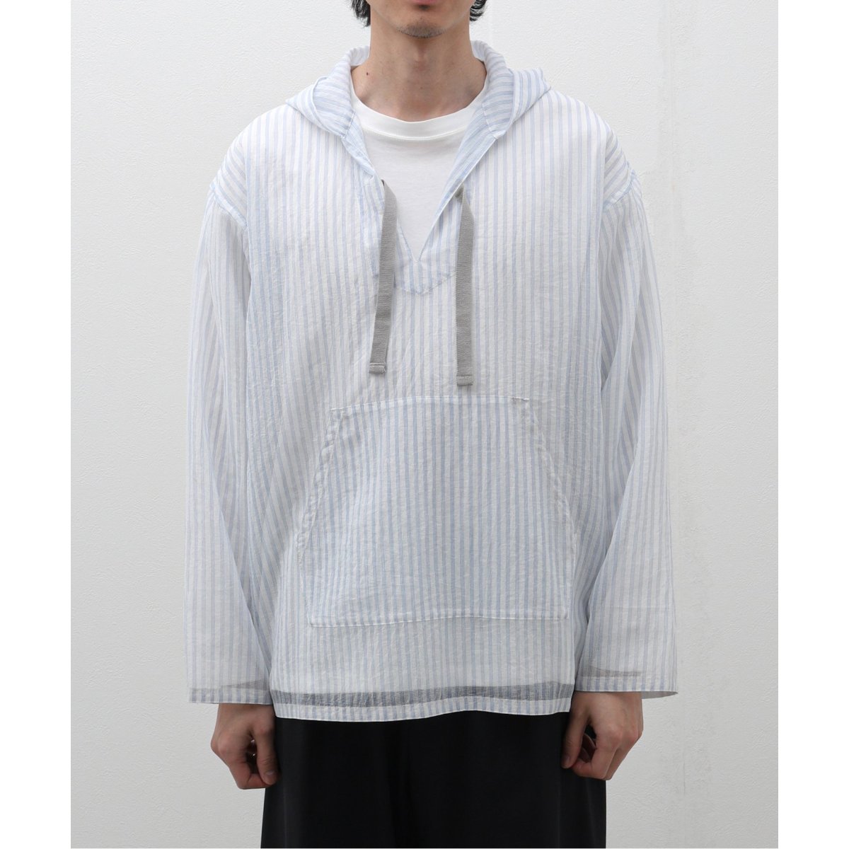 迷迭香 (マンネンロウ) for BOUCLE 別注 ストライプメッシュパーカ