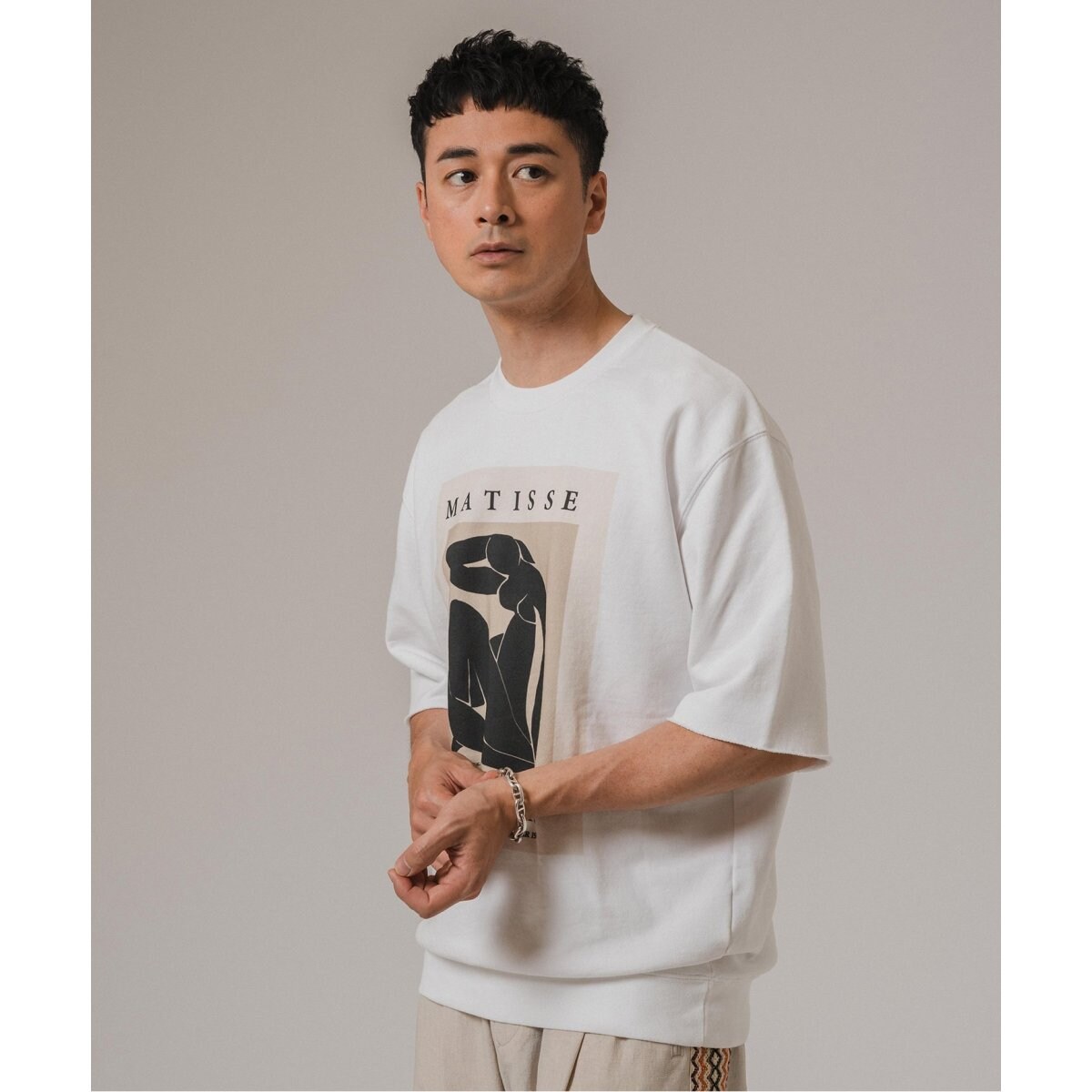 新品半額‼️EDIFICE MATISSE別注アート　ベイクルーズ　スウェット MATISSE(マティス) 別注 アートプリント スウェット Tシャツ