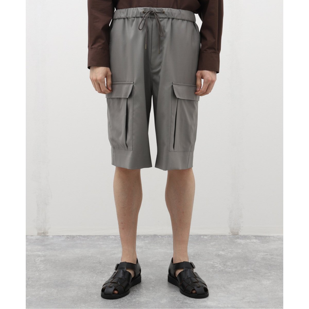 LA BOUCLE (ラブークル) TECH WOOL カーゴショーツ