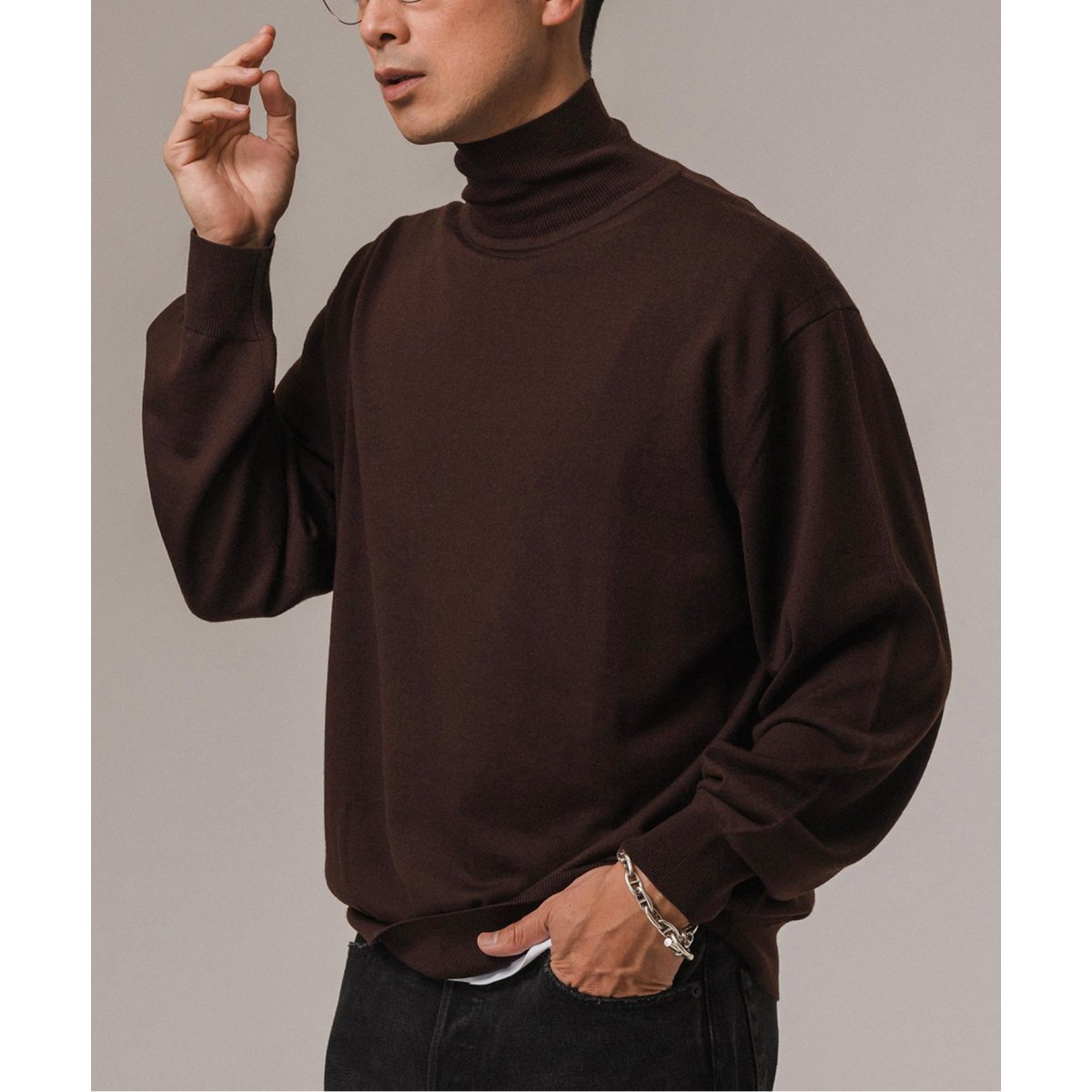 LA BOUCLE(ラブークル) アンチピリング ハイネックニット