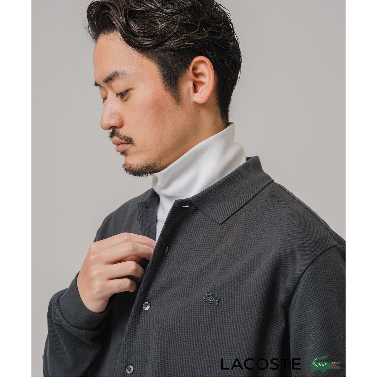 LACOSTE (ラコステ) 別注 フルオープン ロングスリーブ