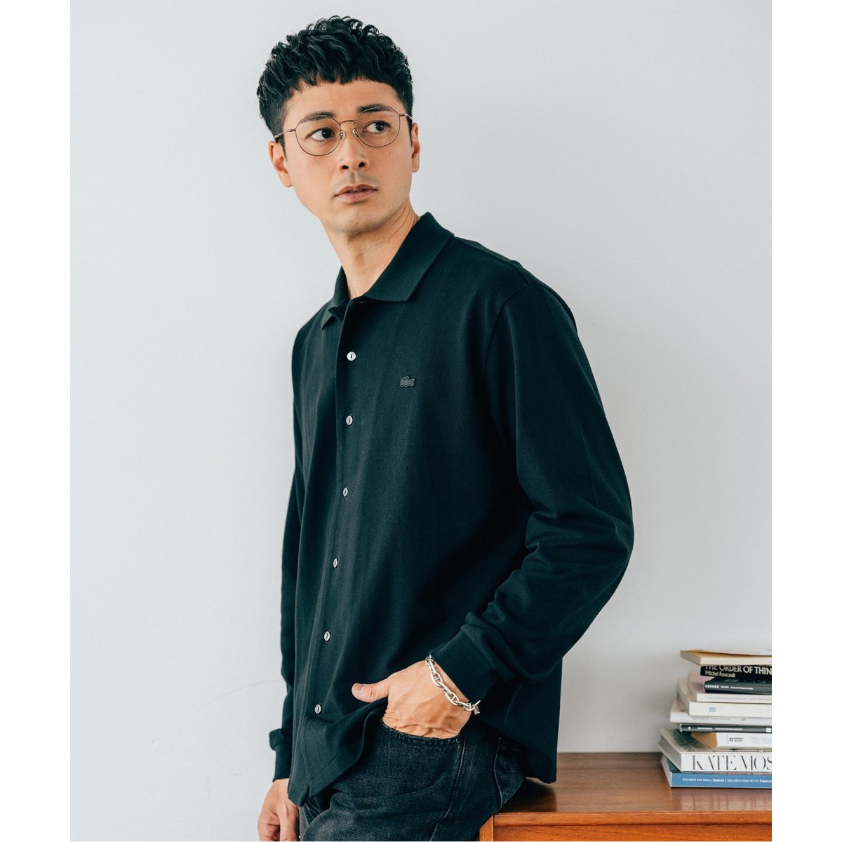 LACOSTE (ラコステ) 別注 フルオープン ロングスリーブ