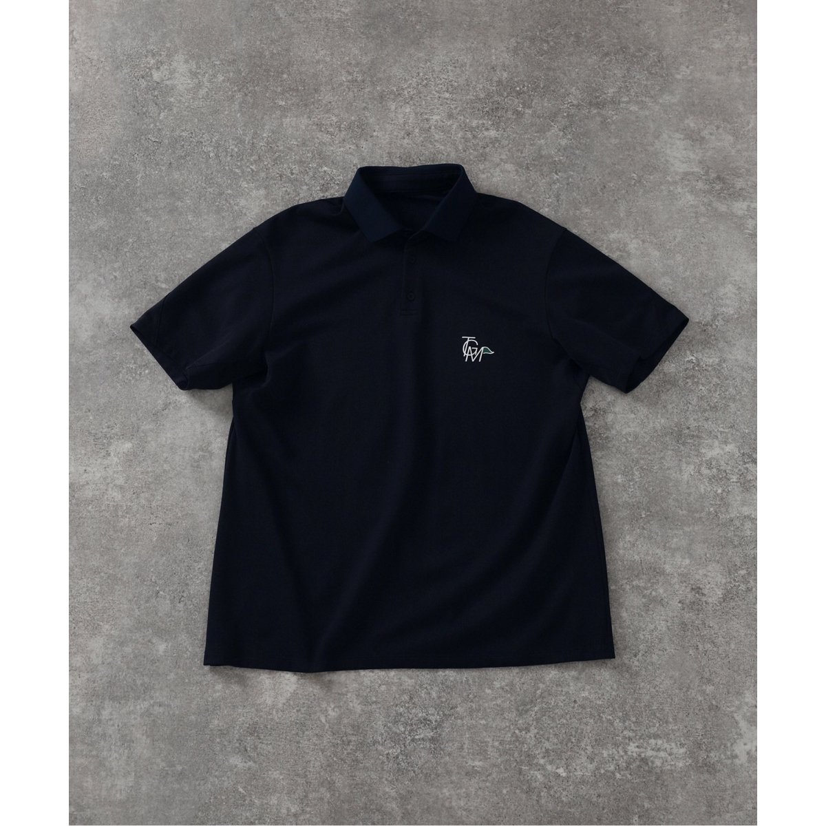 TANGRAM × EDIFICE GOLF 別注 ポロシャツ おしゃれな大人のゴルフウェア】白とネイビーを基調にした