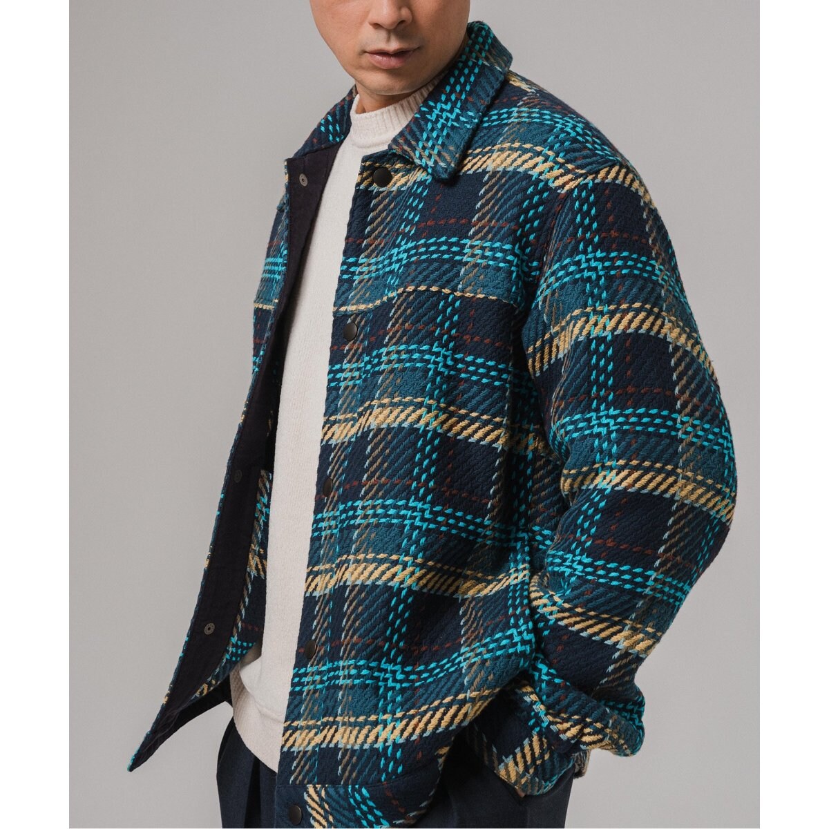 DEVEAUX(デヴォー) バスケットチェック トラッカー ジャケット