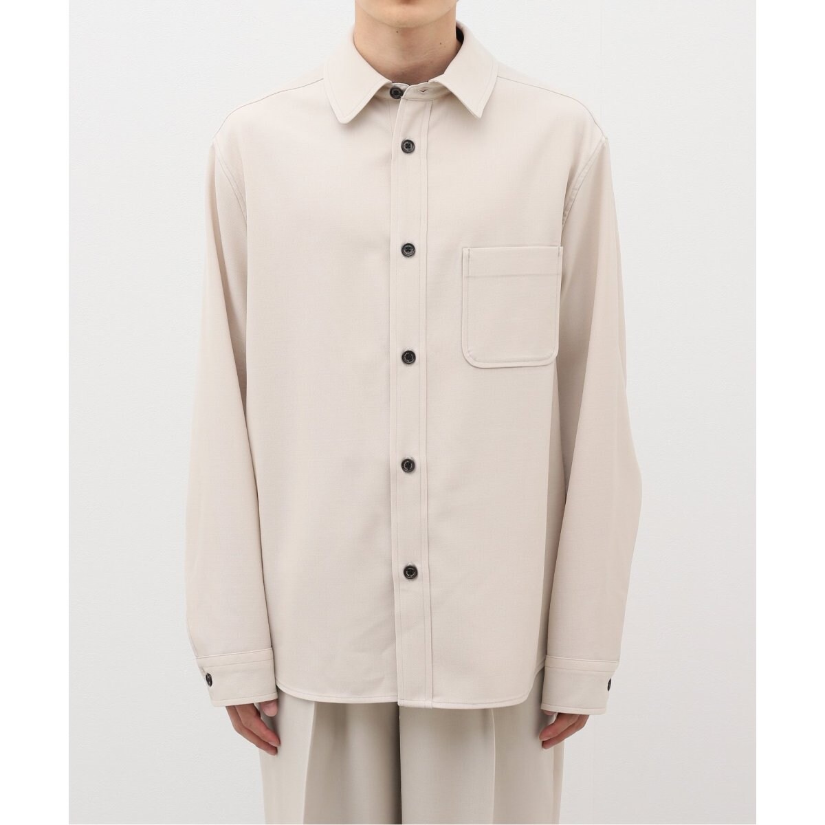 MARKAWARE リネンオープンカラーシャツ markaware（マーカウェア）の「【MARKAWARE/マーカウェア】ヘンプ細布 メンズ ベージュ　3 トップス
