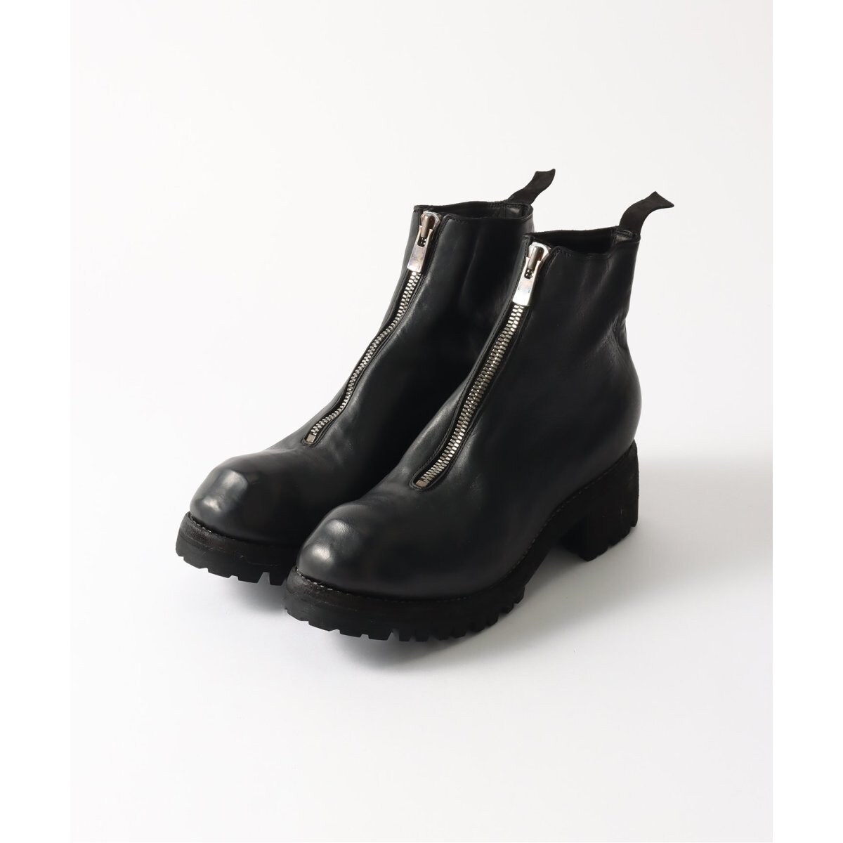 【関税込み】Guidi ブラック PL1V ブーツ GUIDI (グイディ) PL1V Front Zip Boot with Rubber Sole