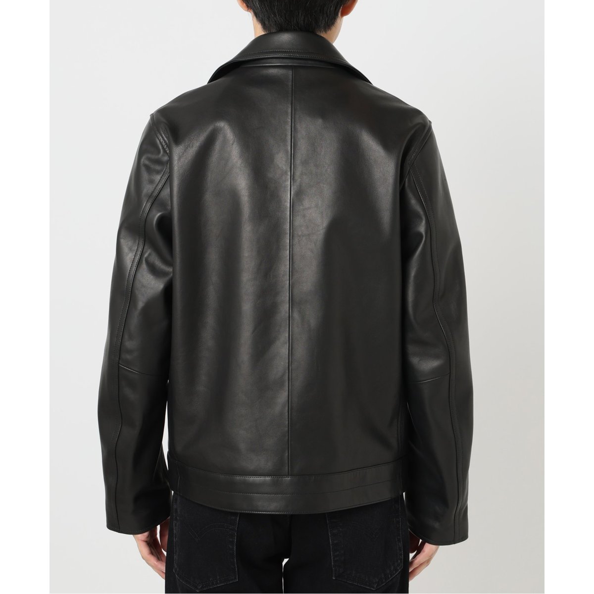 EDIFICE CONFFECT ブラック レザーダブルライダースジャケット