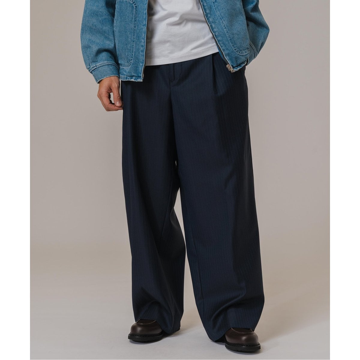 LA BOUCLE(ラブークル) Loro Piana Fabric ワイドパンツ
