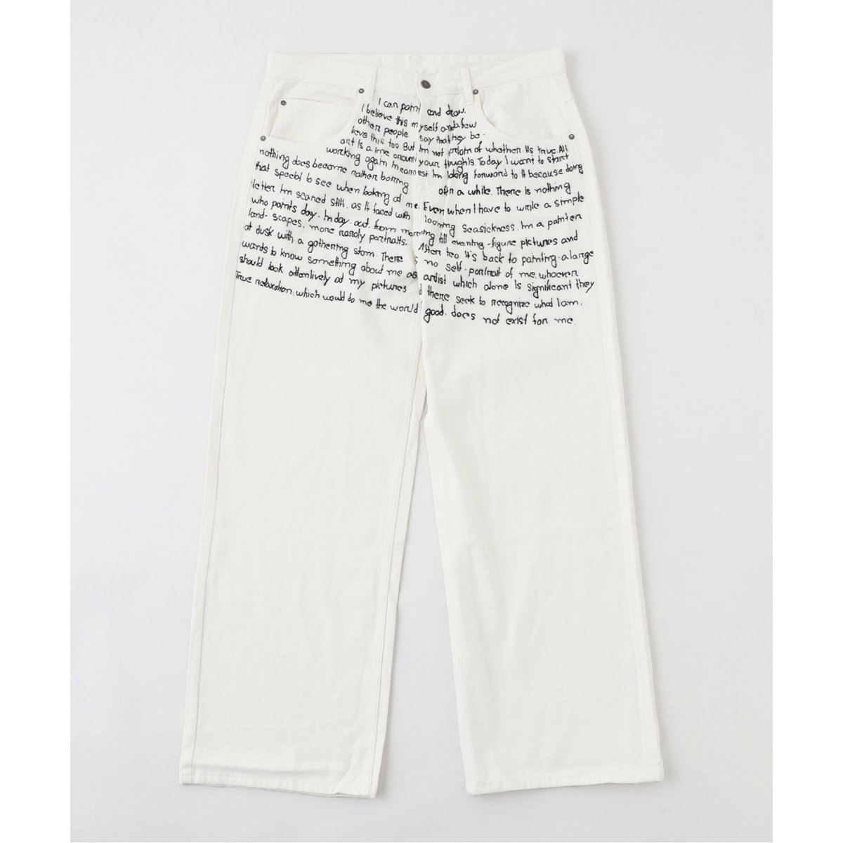 Glass Cypress (グラス サイプレス) White Denim with Swirly 