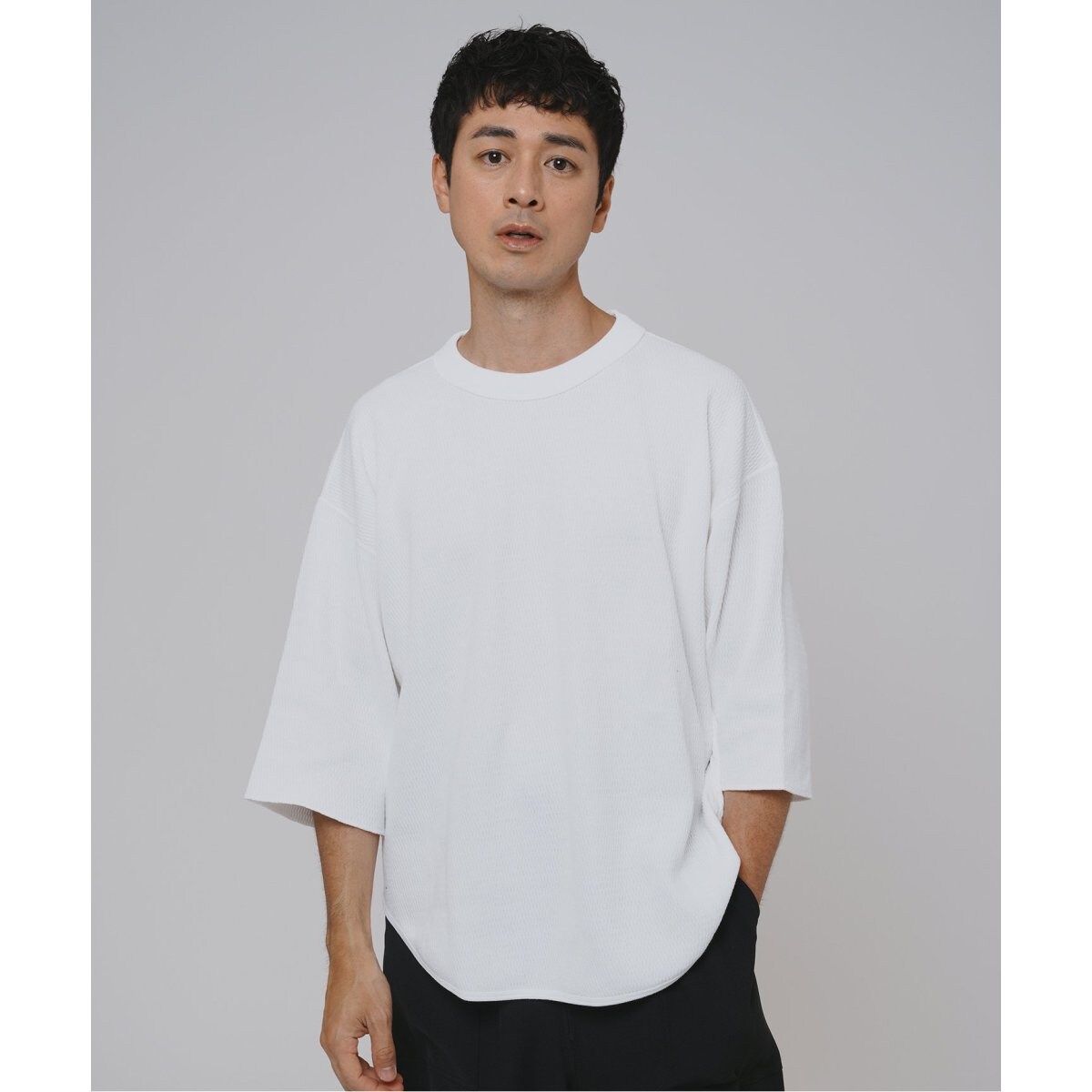 ETS.MATERIAUX マテリオ プルオーバーカットソー リネン100% ETS.MATERIAUX マテリオ プルオーバーカットソー リネン100% ETS