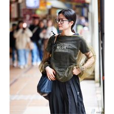 【EVA*PSG】 JP  PATTERND BLUE TEE