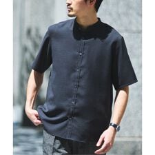 接触冷感＆吸水速乾 EVALET メッシュ バンドカラー シャツ