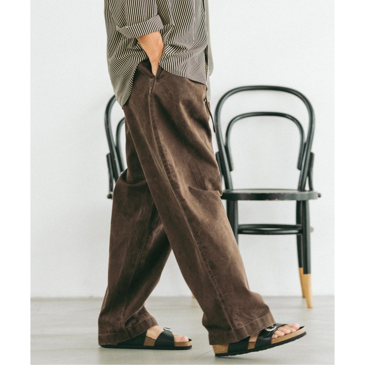綿麻ベルテッド キャノンベイカーパンツ | ジャーナルスタンダード