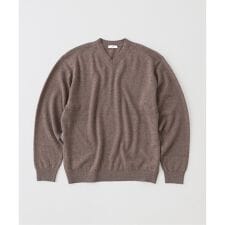 ATON (エイトン) LINEN WOOL BRUSHED V-NECK SWEATER