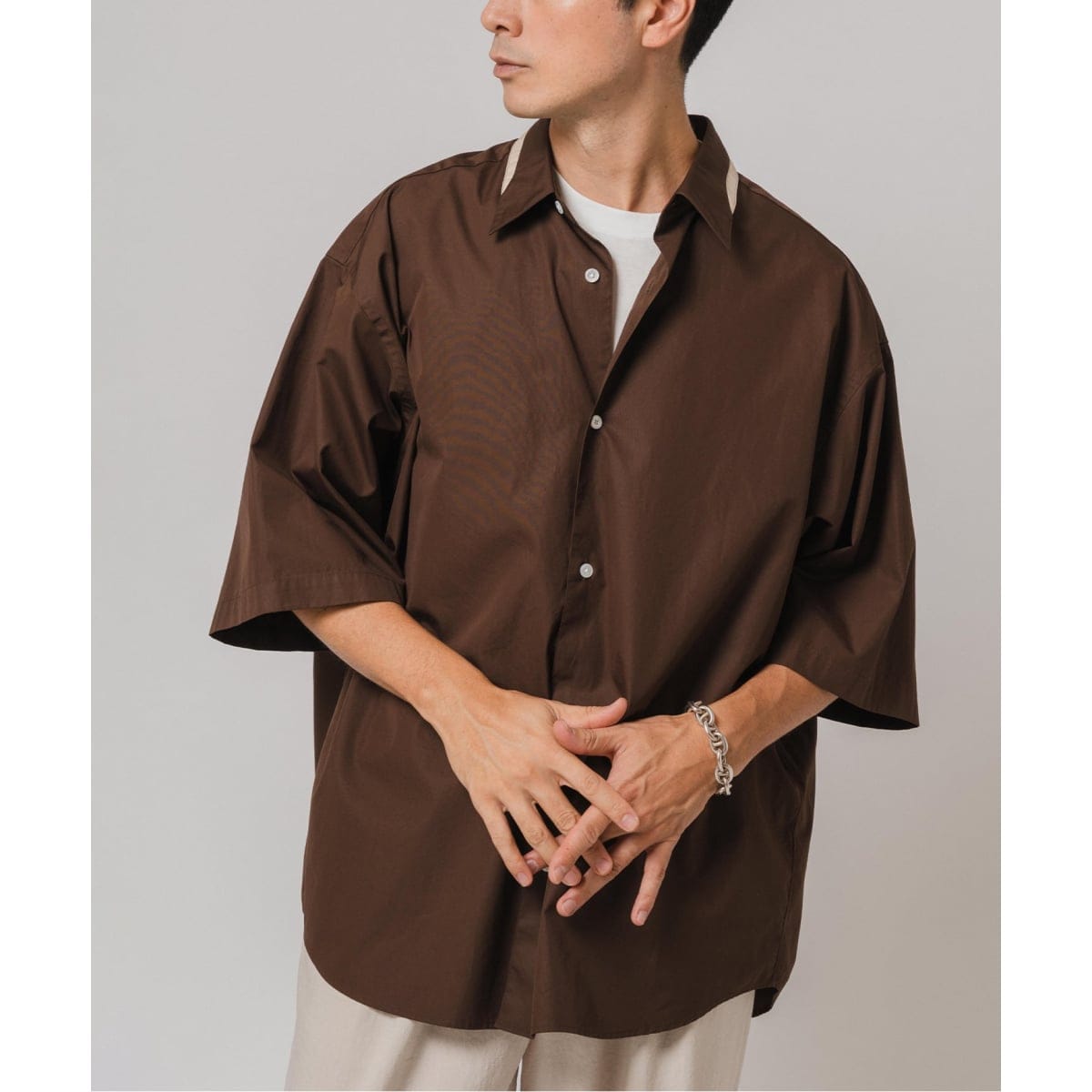 ETS.MATERIAUX レギュラーカラーシャツ ETS.MATERIAUX / マテリオ】レギュラーカラー シャツ