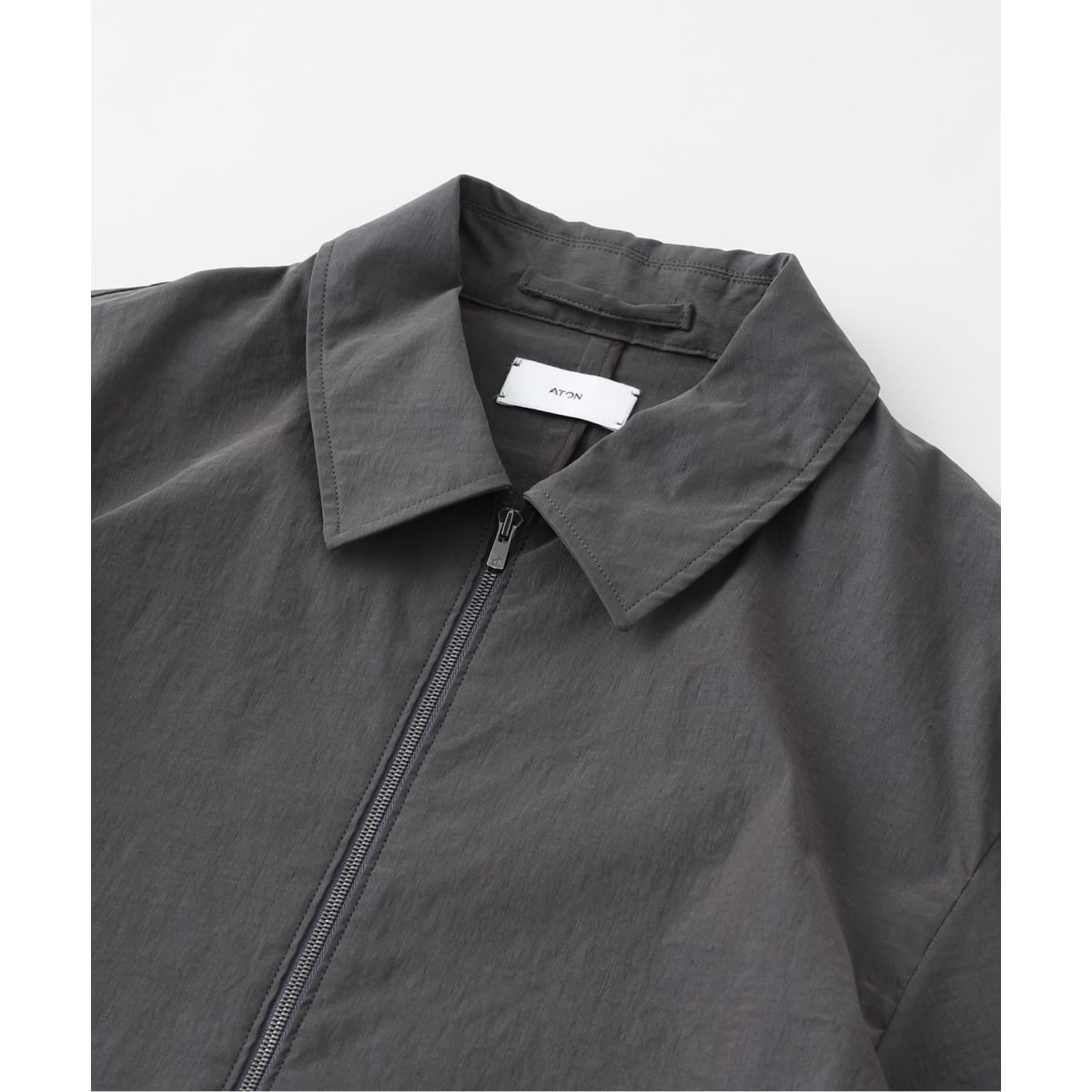 ATON (エイトン) STRETCH NYLON LINEN ZIP-UP ジャケット