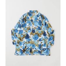 fursac (フルサック) Dark Flower Print Open Collar シャツ