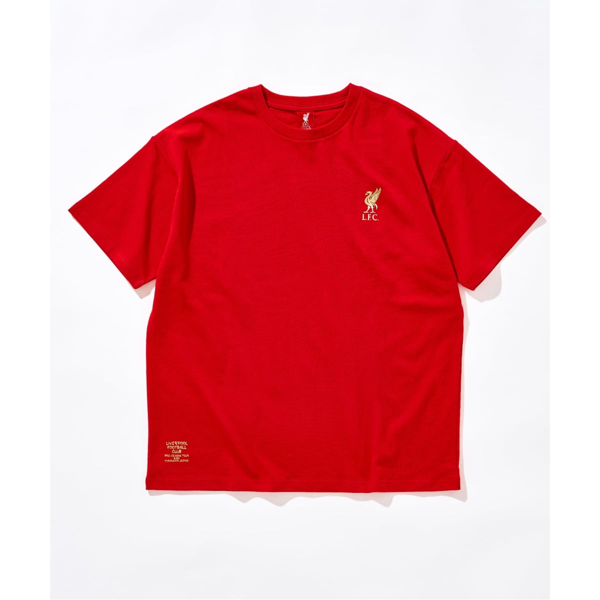 新品 リヴァプール 3D ゴールドエンブレム Tシャツ S 赤色 新品 リヴァプール 3D ゴールドエンブレム Tシャツ S 赤色