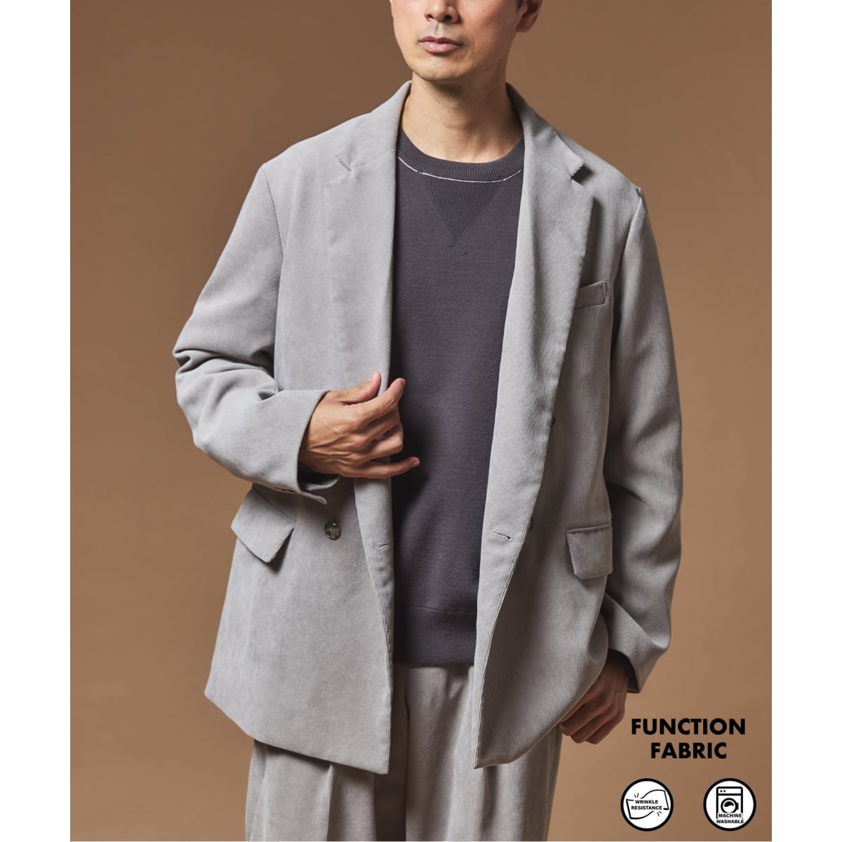 SUPER 120's ウールサキソニー 2ボタン ジャケット【セットアップ着用