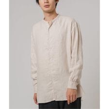 ETS.MATERIAUX(マテリオ) リネン ファーマー ロングシャツ