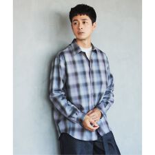 SUPER 120’s ウール チェック レギュラー シャツ