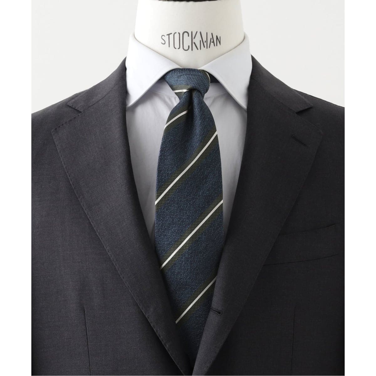 FRANCO BASSI (フランコ バッシ) コットンシルクマルチストライプタイ