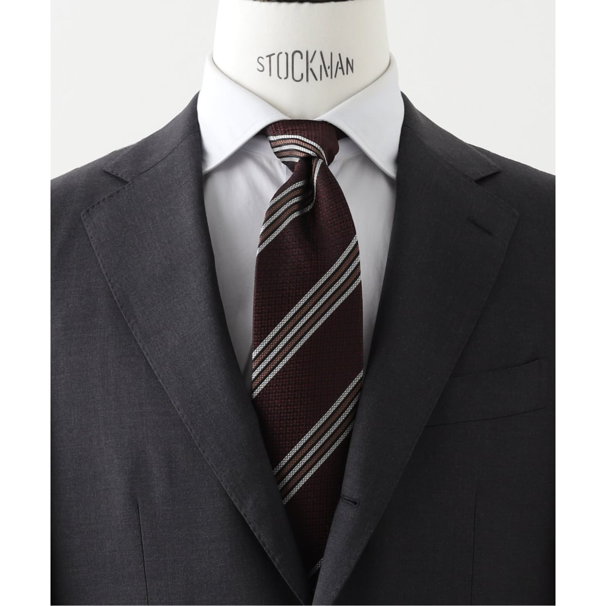 エディフィス（EDIFICE）/Holliday & Brown(ホリデー & ブラウン)  ダブル ストライプ タイ Holliday & Brown(ホリデー & ブラウン) ダブル ストライプ タイ