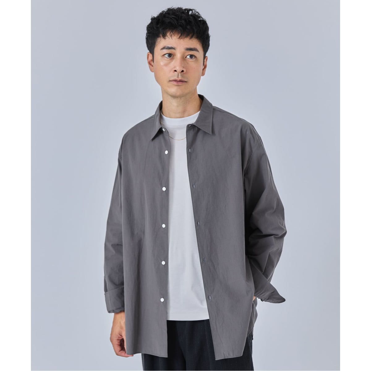 ETS.MATERIAUX / マテリオ】リネン プルオーバーシャツ