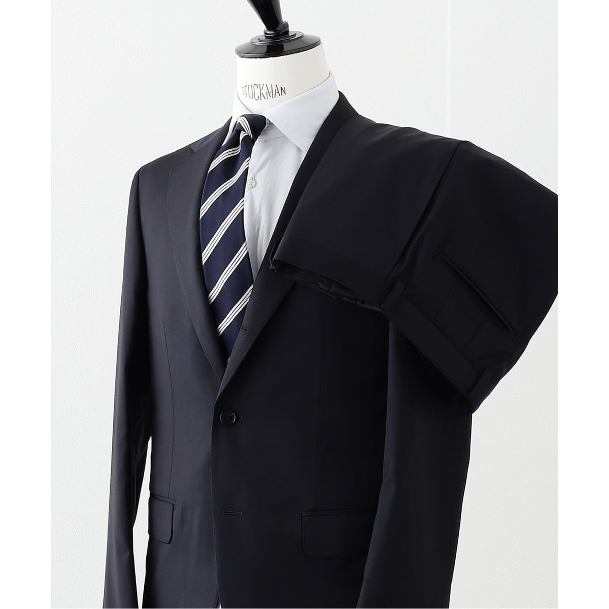 美品 EDIFICE ダブル トラベル スーツ セットアップ 洗濯可 L 黒色 美