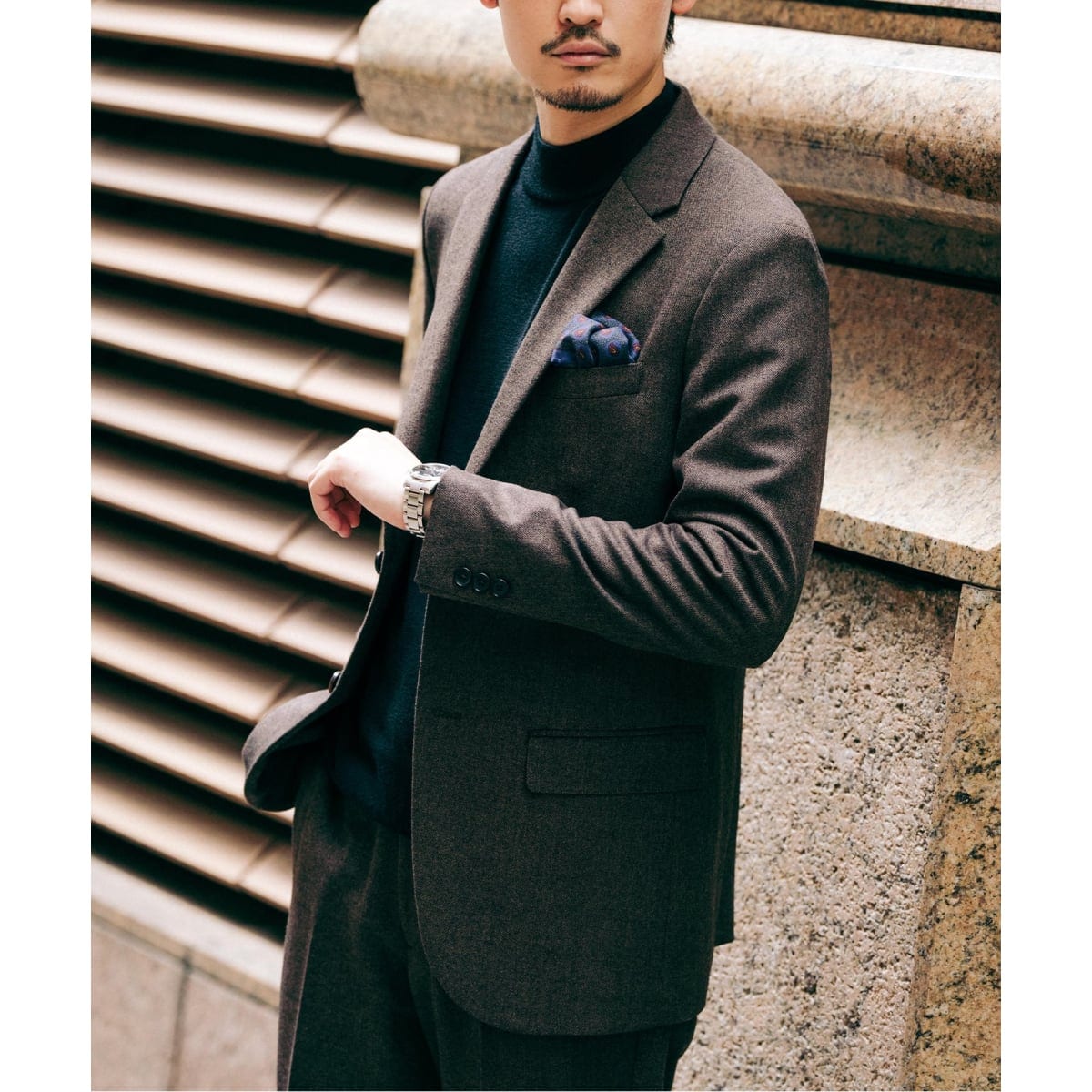 【EDIFICE】LORO PIANA Fabric ダブルセットアップ EDIFICE】LORO PIANA Fabric ダブルセットアップ