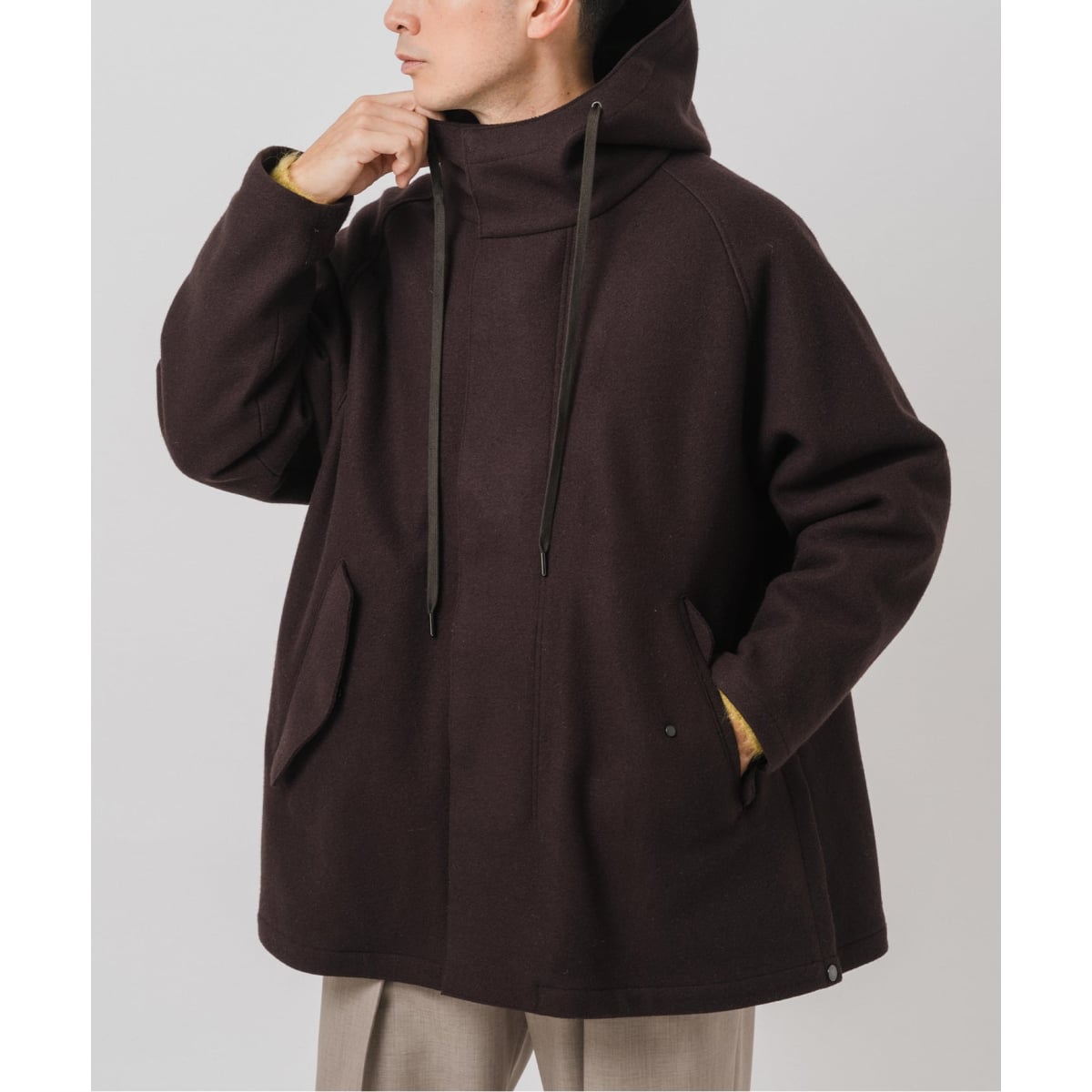 766US MELTON ZIP UP P-COAT／メルトン ジップアップ ピーコート
