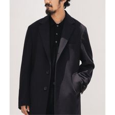 SUPER 140’s ウール / カシミヤ チェスターコート(チェック)