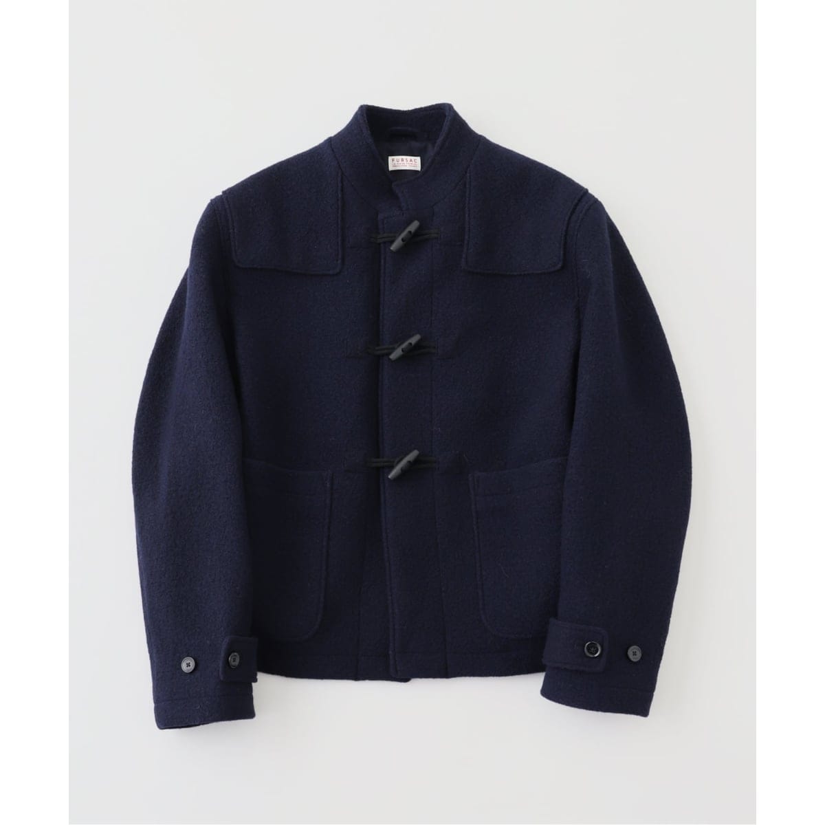 SUPER 150's ウール メルトン スタンドカラーコート | エディフィス