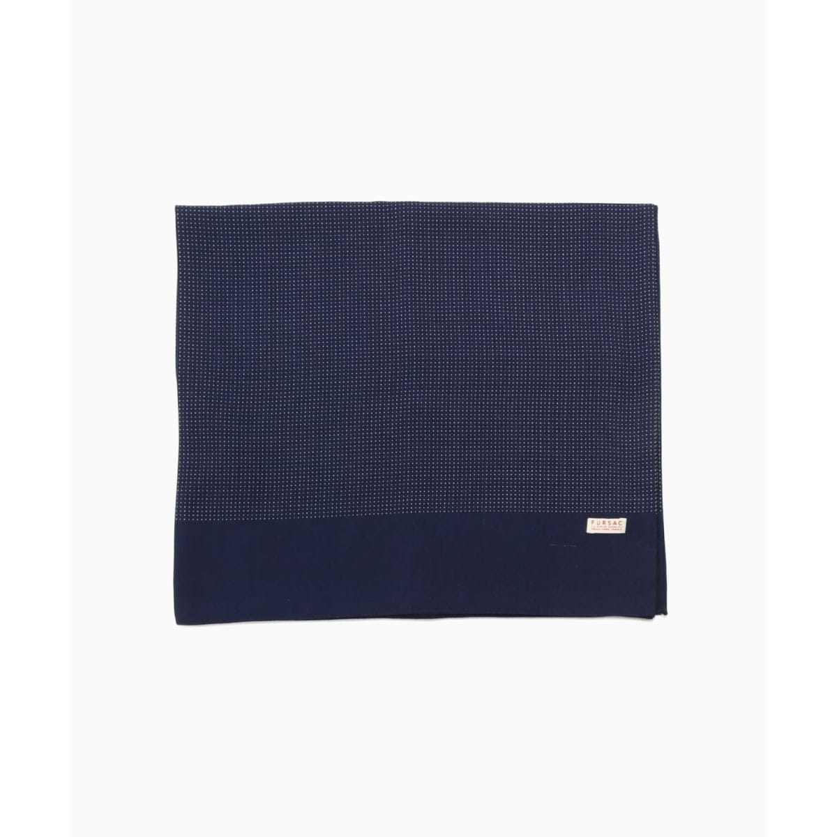 [}C]fursac (tTbN) Navy blue wool scarf with polka dot/GfBtBXiEDIFICEj lCr[