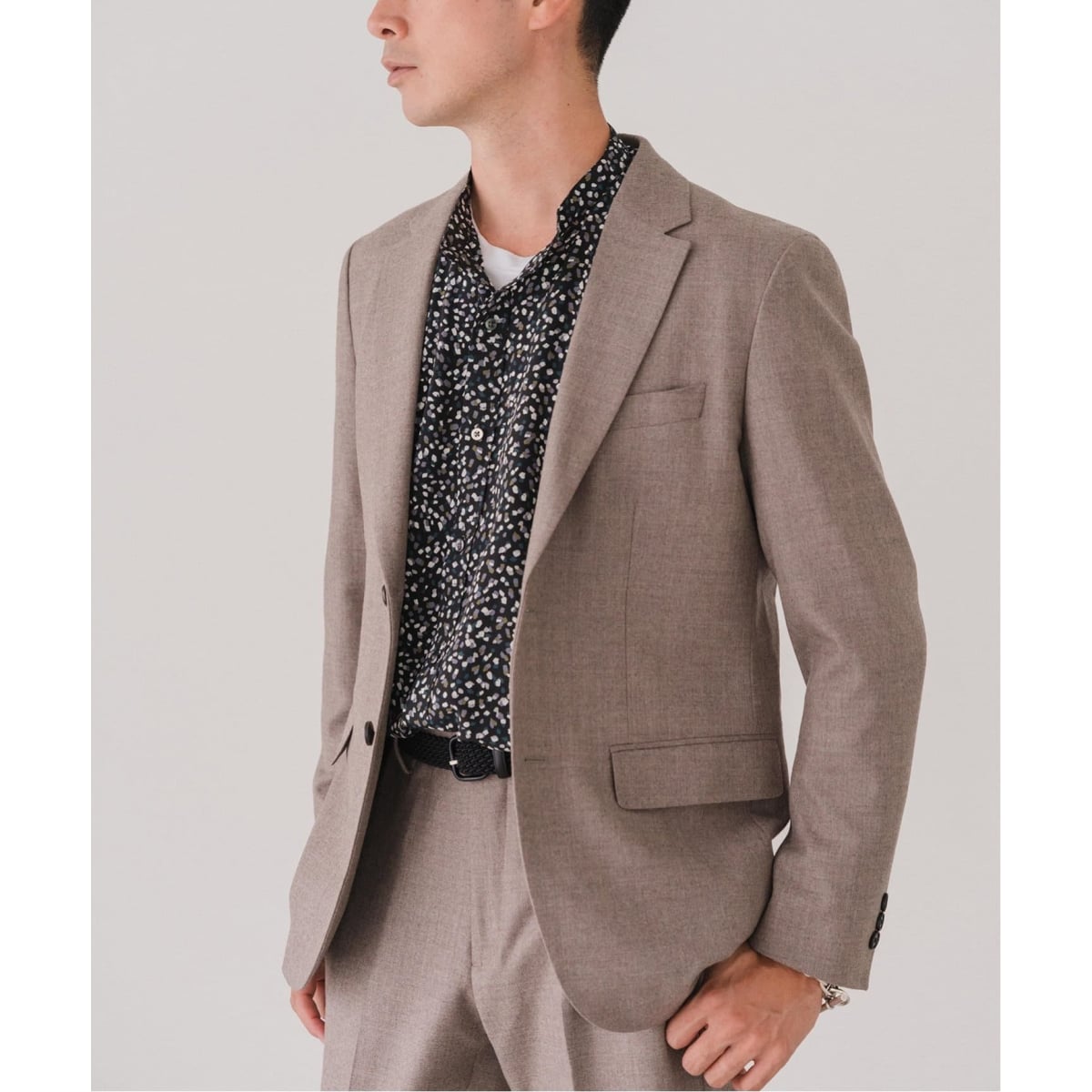 SUPER 120's ウールサキソニー 2ボタン ジャケット【セットアップ着用