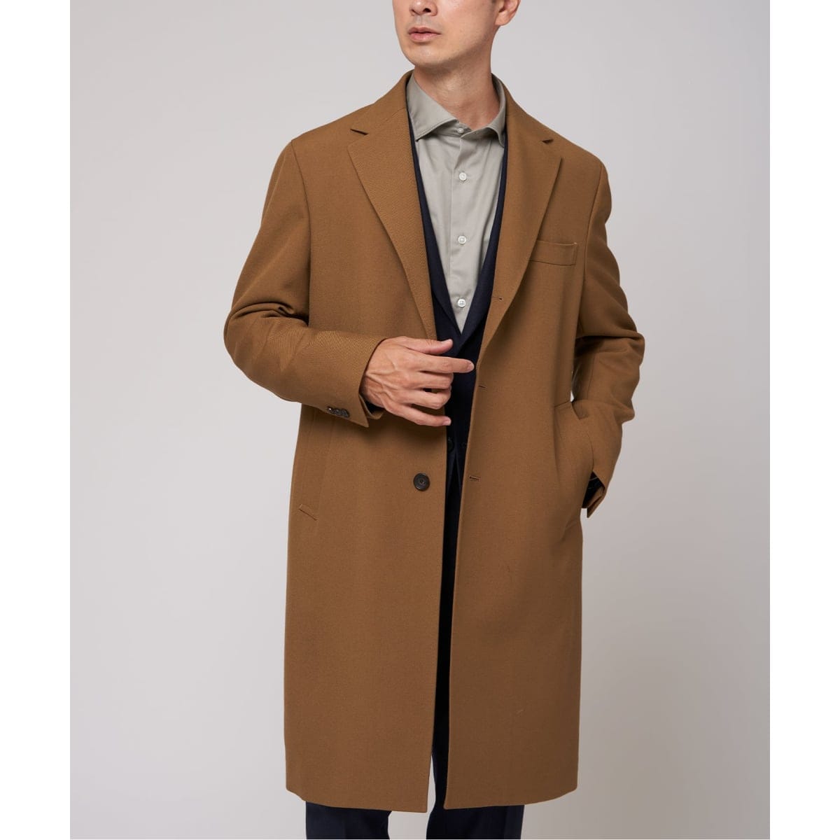 グレンチェック チェスターコート | ムッシュニコル(MONSIEUR NICOLE