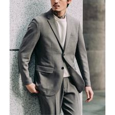 ラフ ツイル2ボタン ジャケット【セットアップ着用可】