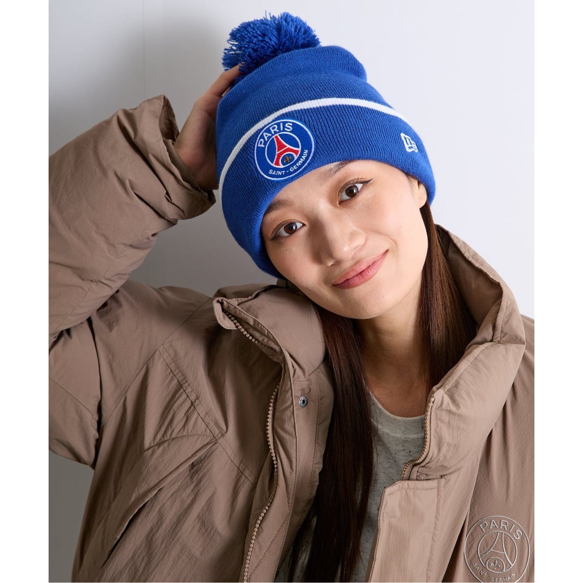 [�}���C]�yNEW ERA / �j���[�G���zCORE CUFF POM BEANIE PSG 1492243 /�G�f�B�t�B�X�iEDIFICE�j �l�C�r�[
