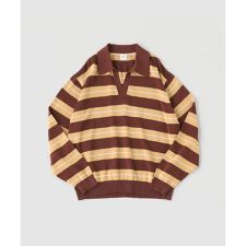 マルチボーダー スキッパー ニット