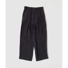 m’s braque (エムズ ブラック)  BELTED TACK BAGGY PANTS