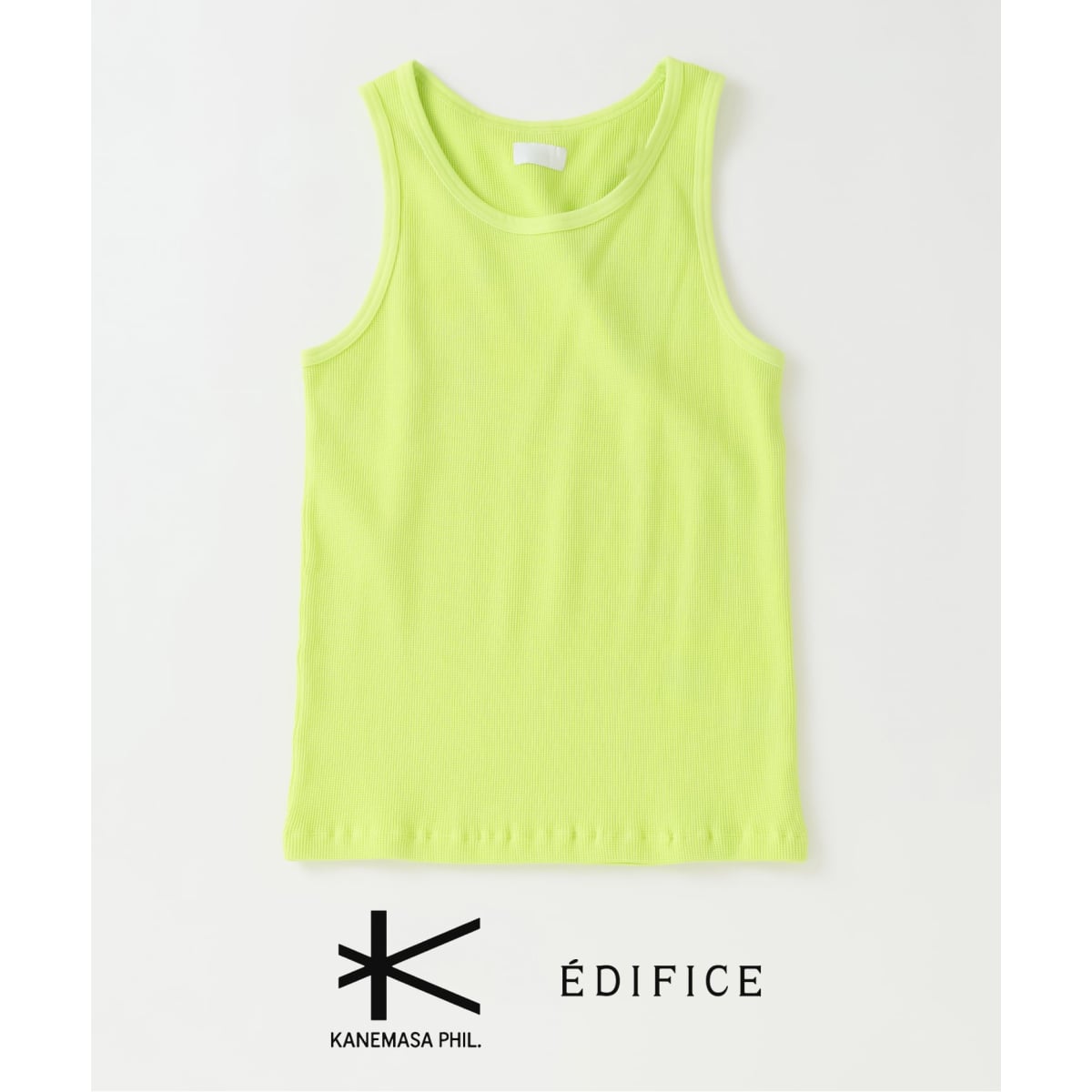トップス KANEMASA PHIL Waffle Tank Top ECRU Kanemasa Phil. (カネマサ フィル) 別注 18G Waffle タンクトップ