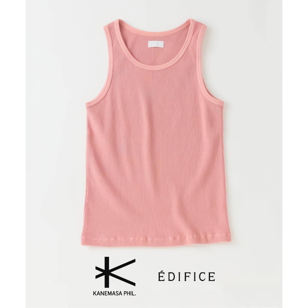 トップス KANEMASA PHIL Waffle Tank Top ECRU Kanemasa Phil. (カネマサ フィル) 別注 18G Waffle タンクトップ