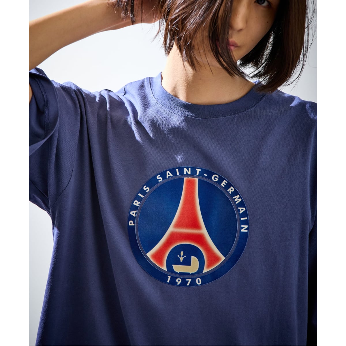 [�}���C]�yParis Saint-Germain �z JP Classic Flock Logo Tee 2/�G�f�B�t�B�X�iEDIFICE�j �l�C�r�[
