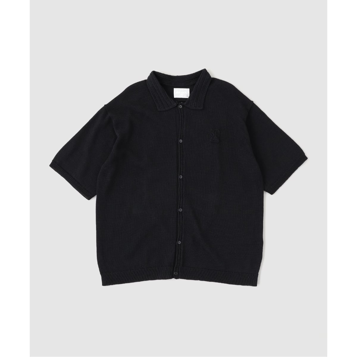 searoomlynn Cottonクロシェニットシャツ ブラック EDIFICE by PIPPIOLINO》 クロシェ ニット シャツ | エディフィス
