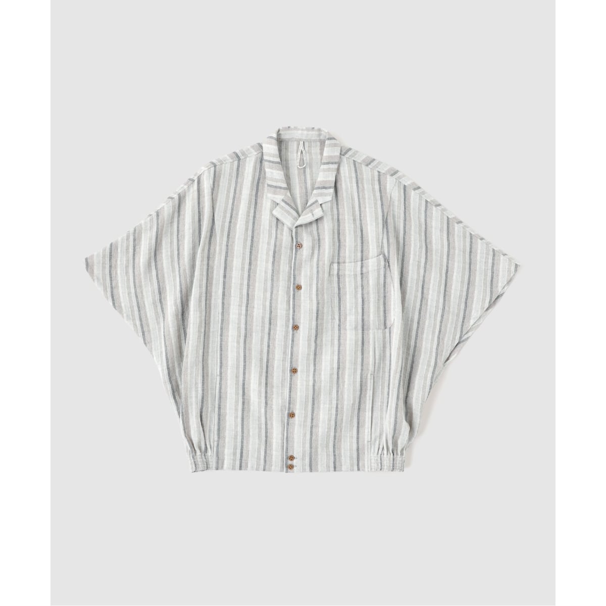 m's braque (エムズ ブラック) NOTCHED COLLAR KAIT SHIRT