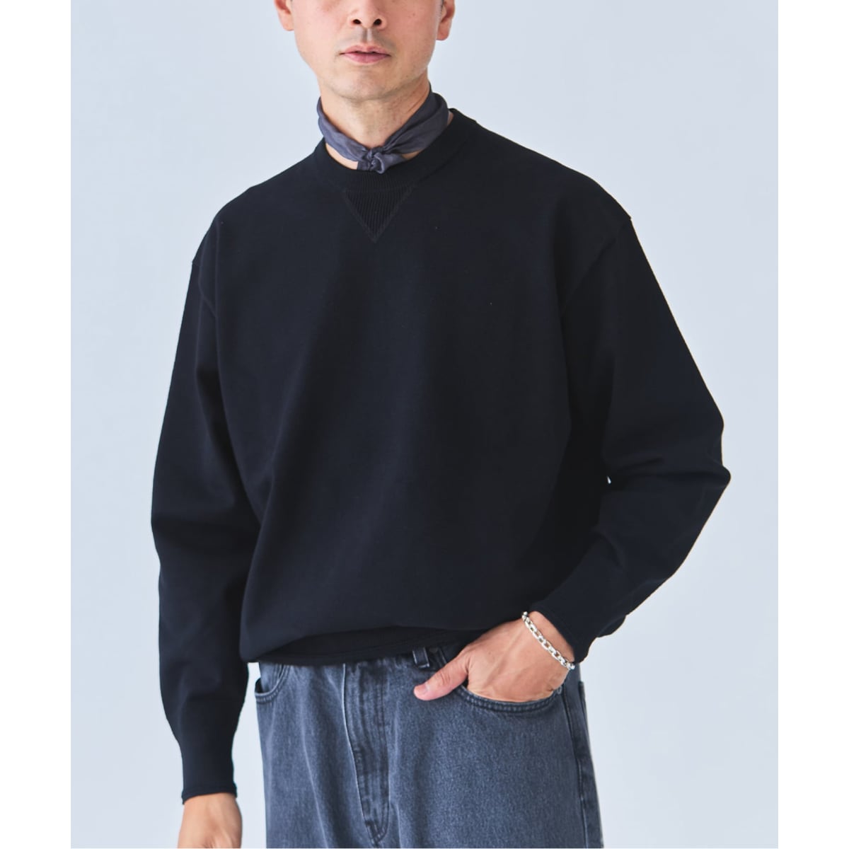 予約》《EDIFICE by PIPPIOLINO》コットン プレーディング クルー