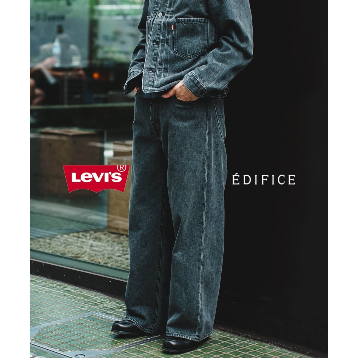 Levi's Baggy エディフィス　デニムパンツ W28 L30 リーバイス 予約》Levi's(リーバイス) 別注 Baggy Wide Leg デニムパンツ（L30