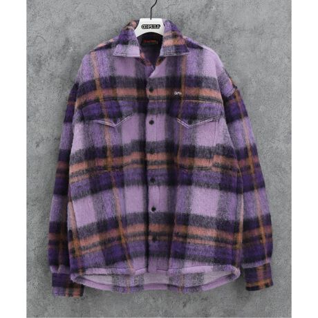 SELF MADE / セルフメイド 】 MOHAIR CHECK OVERSIZED SHIRT | 417 