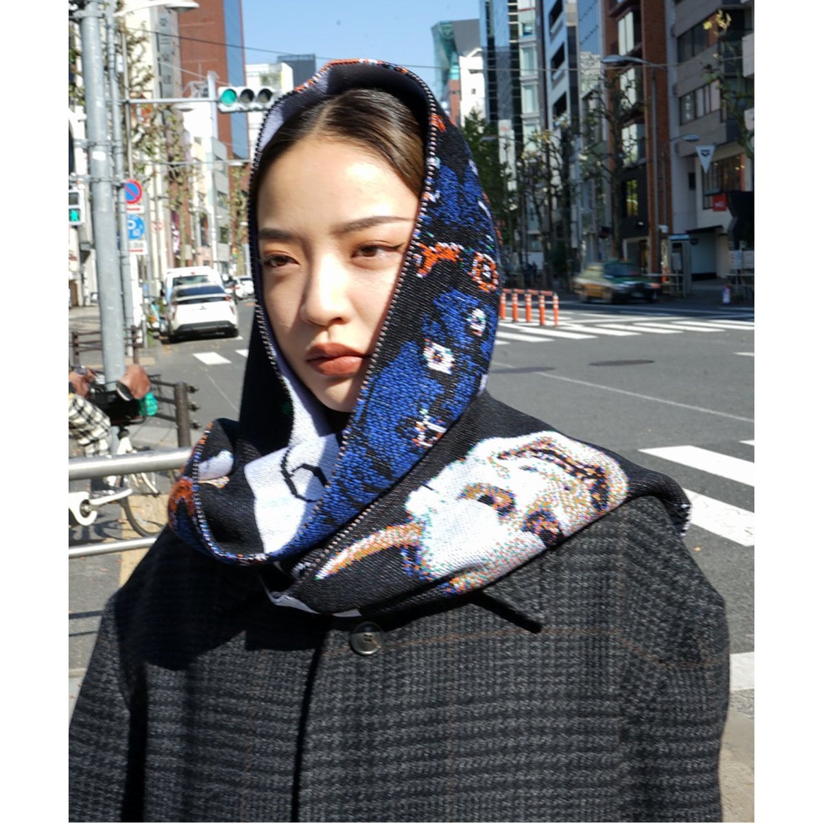 Montmartre New York Blue Oeil Scarf ストール - 小物